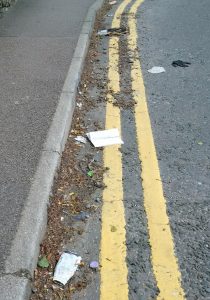 Photo of litter on Countesswells Road