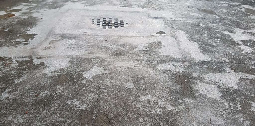 Photo of icy pavement