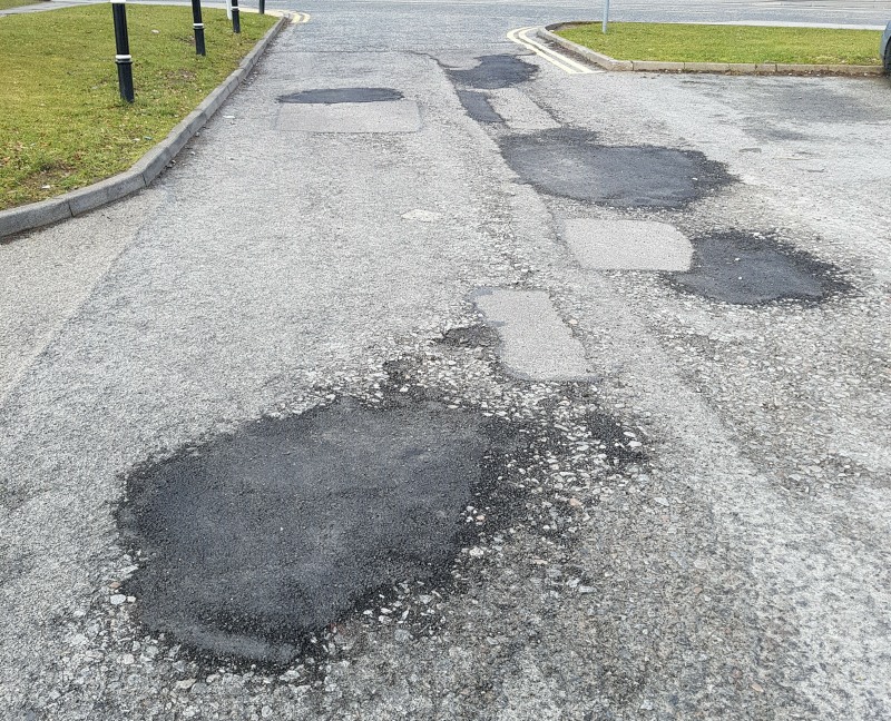 Photo of repaired surface at Airyhall Library car park