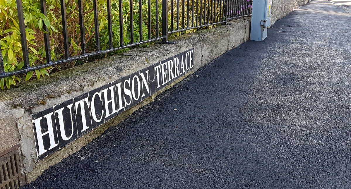 Photo of resurfaced pavement on Hutchison Terrace